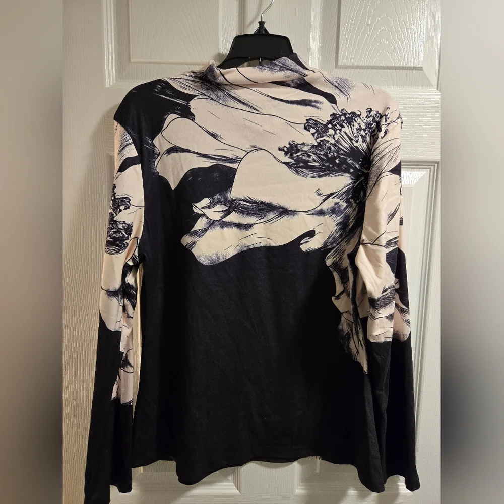 Womens STYLEWE Black and Cream Elegant Top - Picture 2 of 4